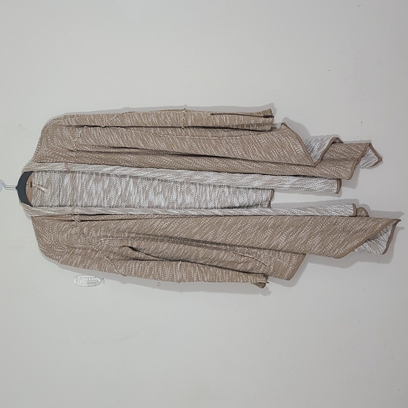 Free People Sweaters - Free People In The Loop Waterfall Cardigan Oversize tweed Knit Beaige Size S